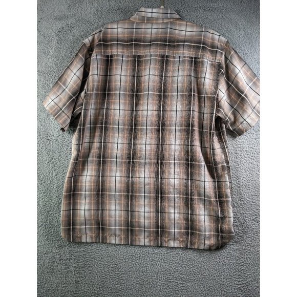 Royal Robbins Shirt Mens XL Button Up Short Sleeve Plaid Poly Modal Contemporary - Picture 2 of 13